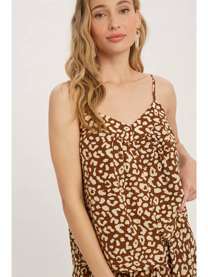 Bluivy - Venta al por mayor Camisola - Mujer - BOTÓN ARRIBA LEOPARDO CAMI10