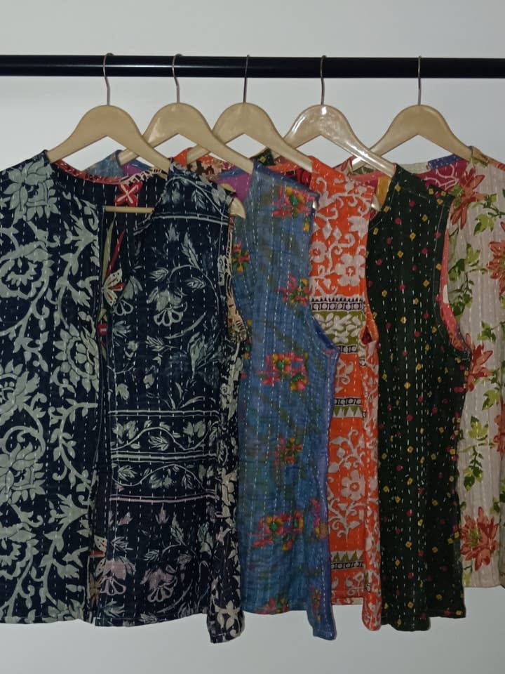 Wevez - Wholesale Jacket - Women's - Women Kantha Cotton Printed Jacket Indian Koti Wholesale Lot2