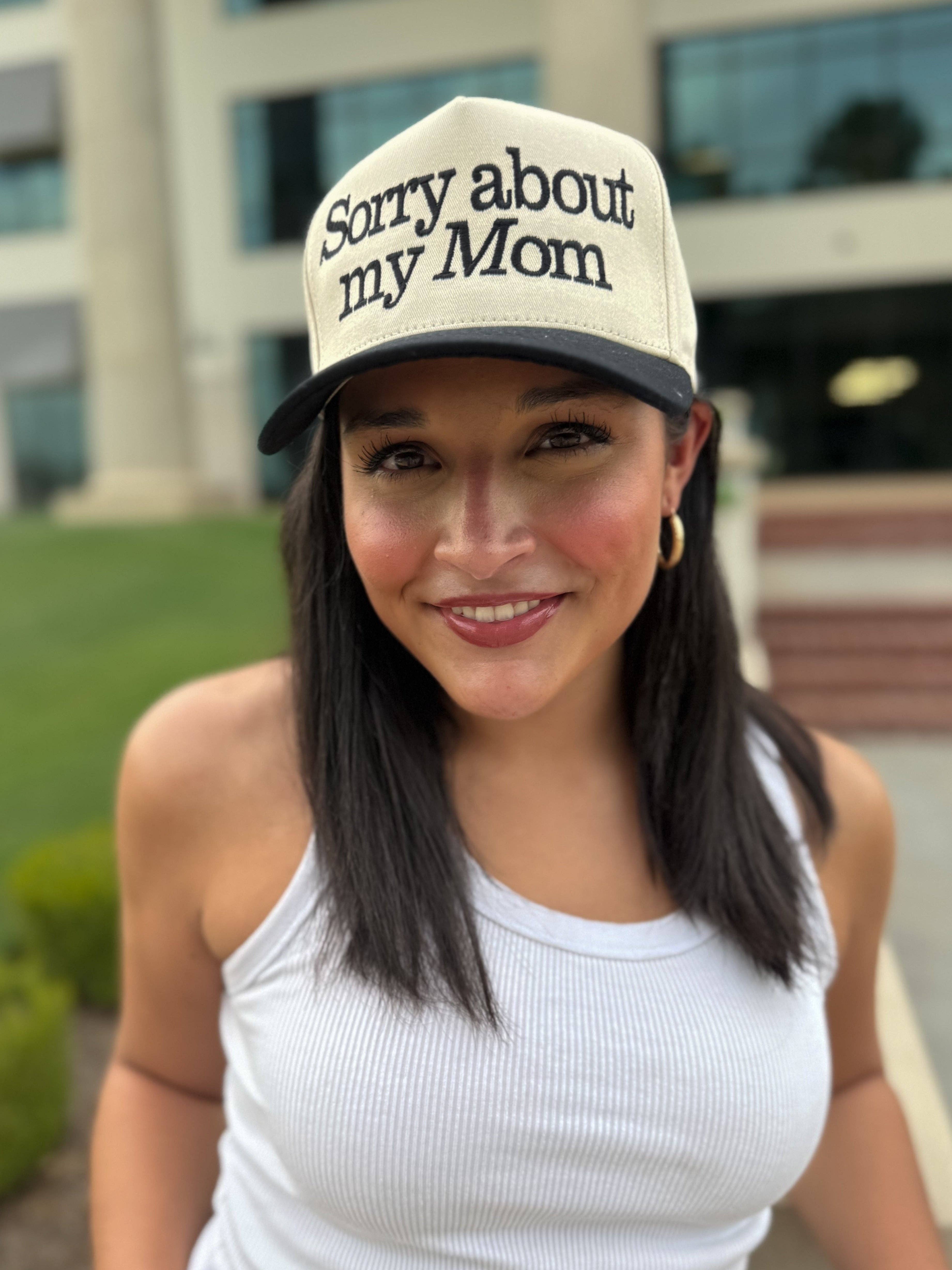 Stitch Your Style - Wholesale Trucker Hat - Women's - Sorry About My Mom Embroidered Trucker Hat3