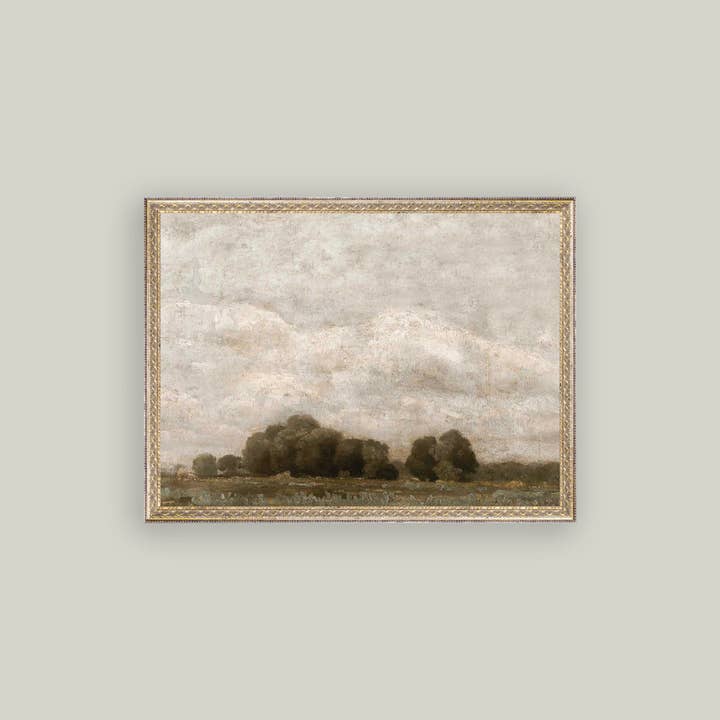 Petal Lane Home - Wholesale Wall Art Set - Tree and Cloud Landscape Framed Antique Art