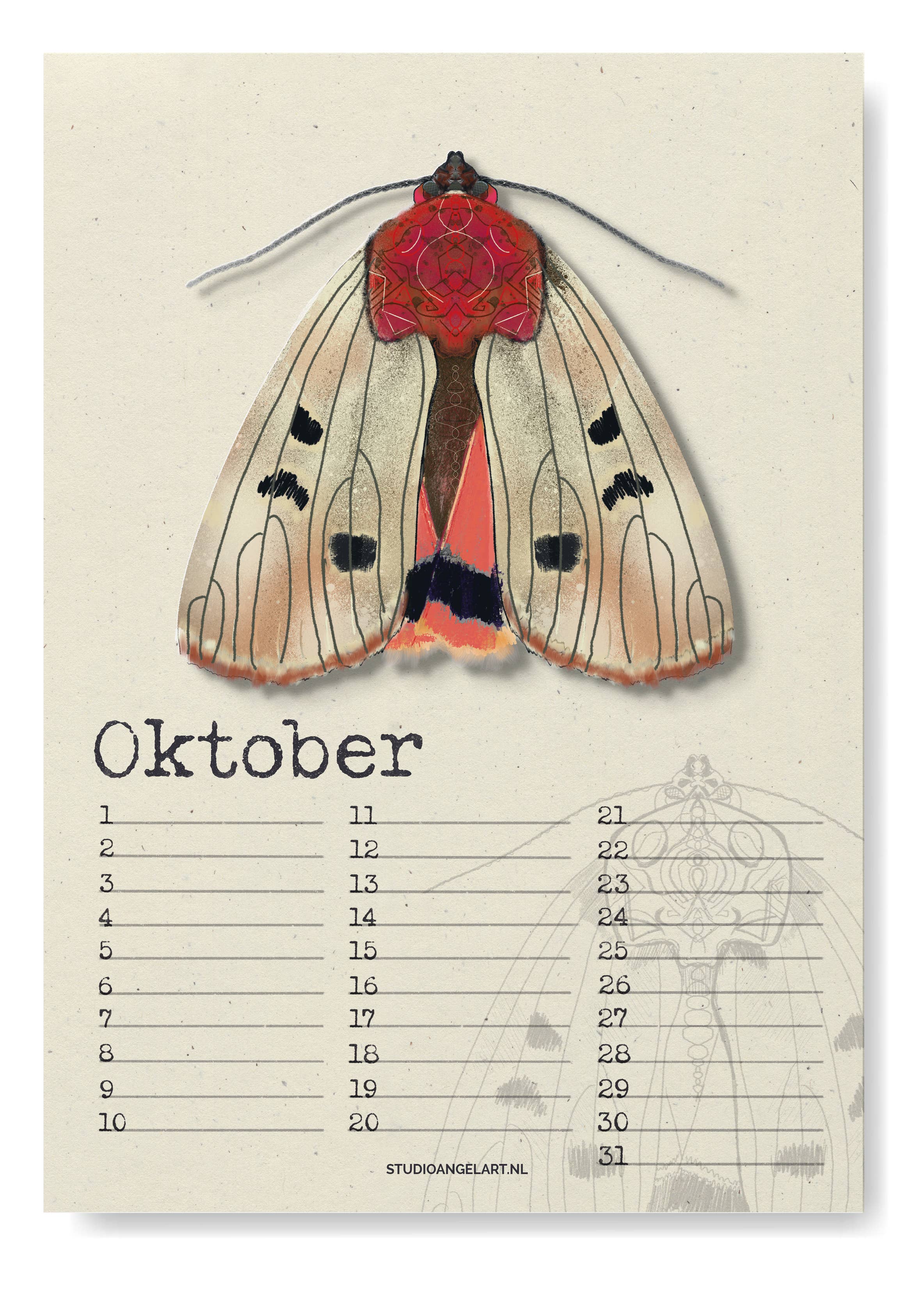 Studio Angelart - Wholesale Calendar - Birthday Calendar Night Butterflies5