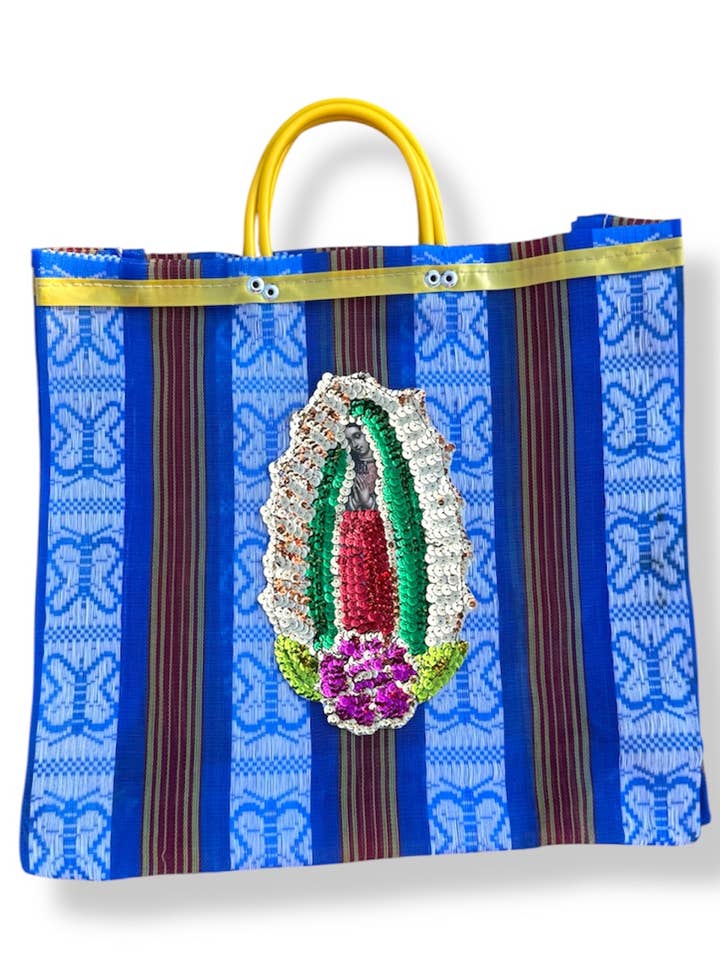 Mittelgroße Tote-Tasche Virgen Azul für den Großhandel von Truhanas