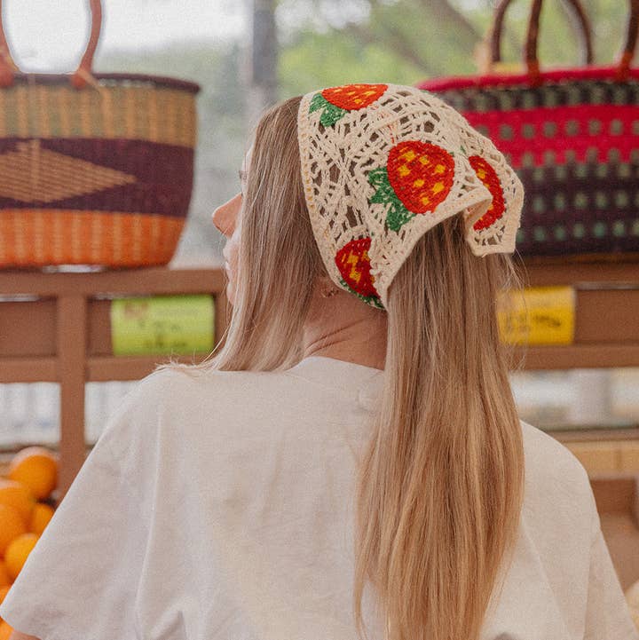 KAXI - Wholesale Bandana - Women's - KNITTED FARMERS MARKET BANDANA (2 PATTERNS)1