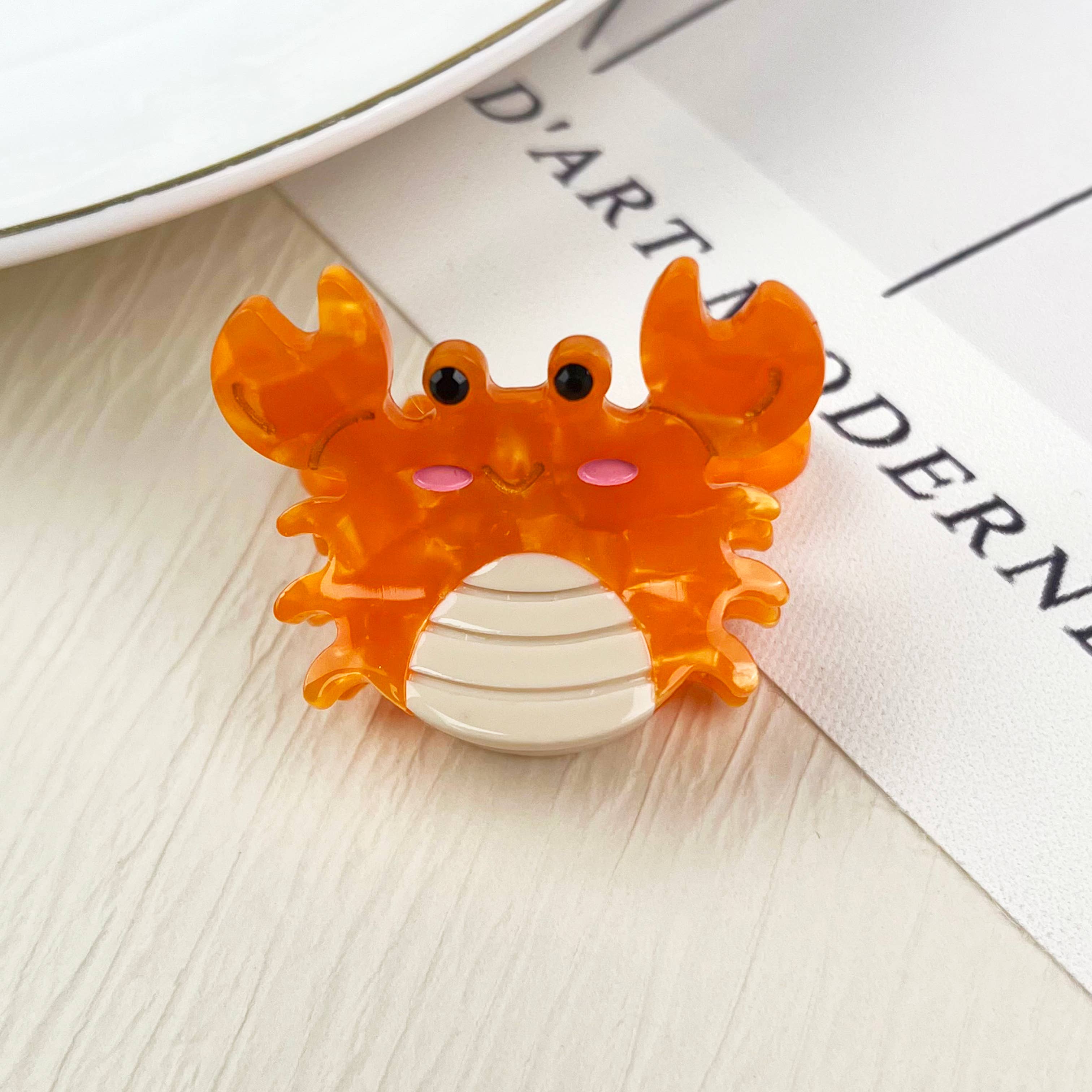 TheDivaSoap – Engroshandel Hårspænde - Dame – Acetat mini marine life hårklip krabbekonkylie kloklemme1