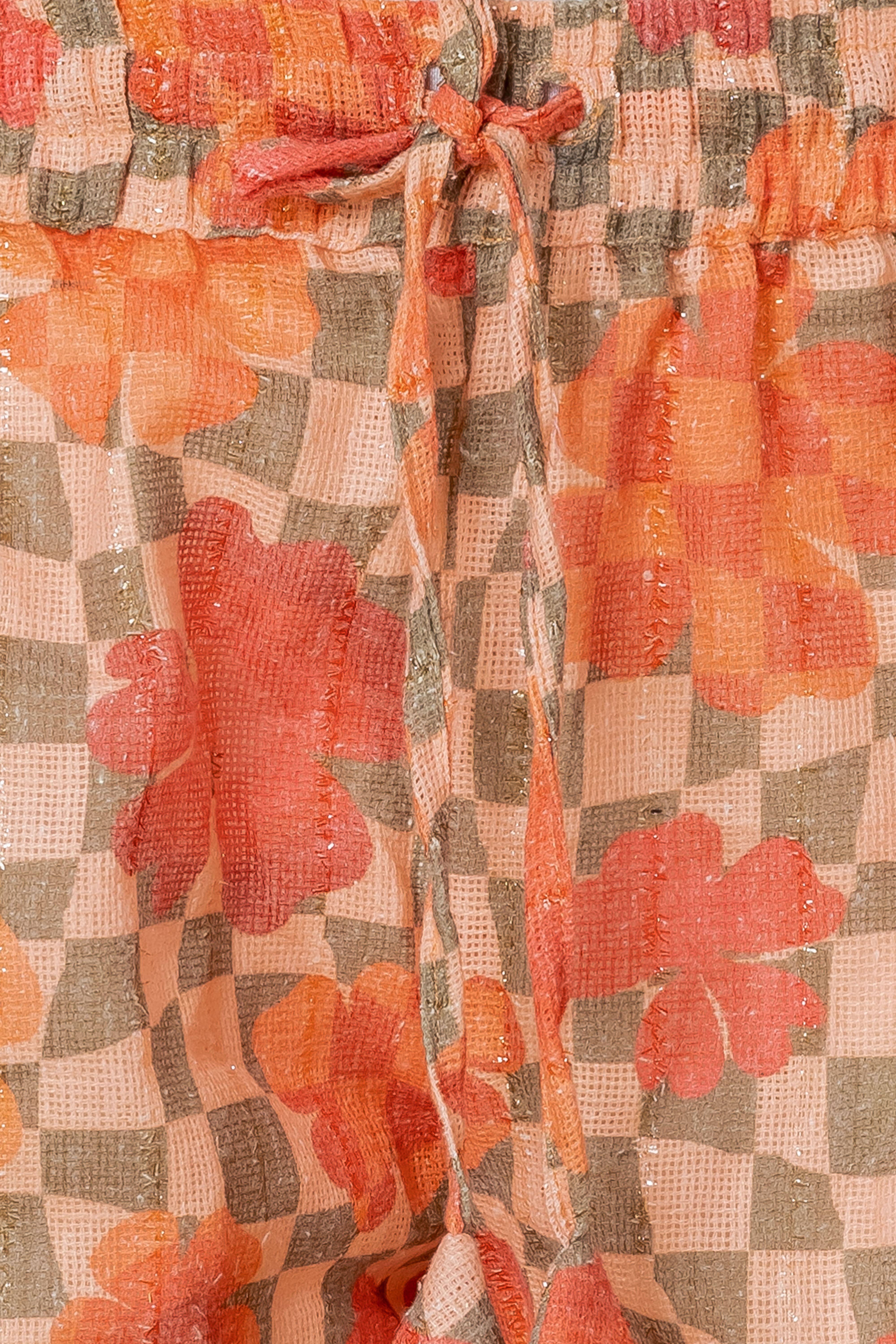 Ariastop.com corporation - Wholesale Lounge Set - Women's - Orange Cotton Jute Floral Co-Ord Set for Women7