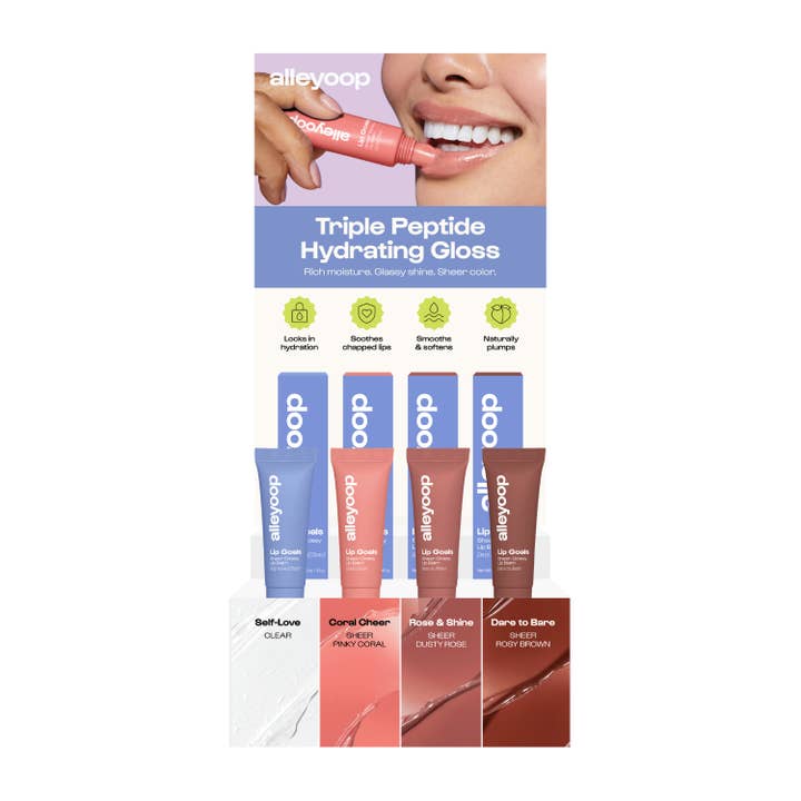 Lip Goals Starter Kit - Product, Retail Display & Testers for wholesale by Alleyoop Makeup | Clean Beauty & Wellness