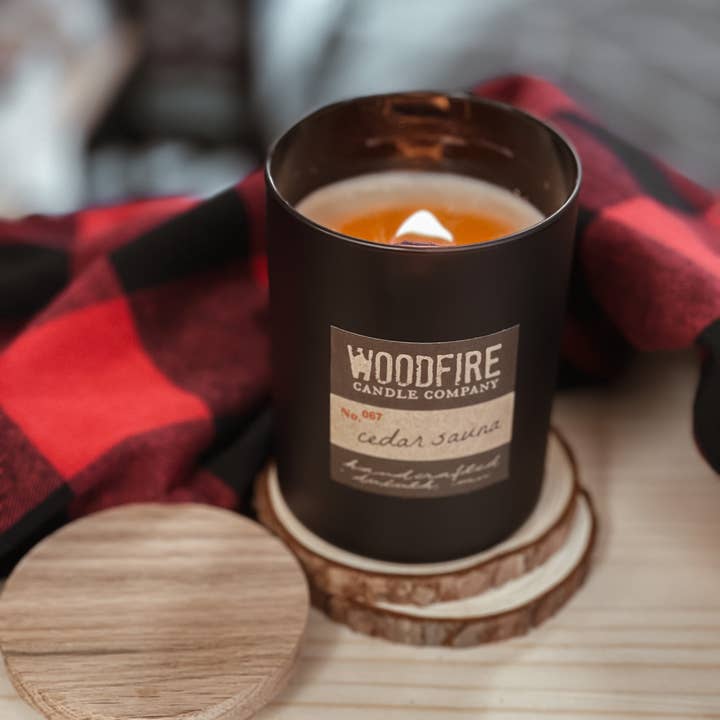 Woodfire Candle Company – wholesale Jar/filled candle – Woodfire Black Wood Wick Soy Candle - Home Decor Gift