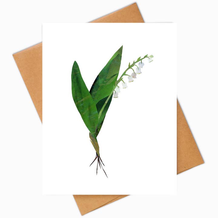 Lily of the Valley greeting card for wholesale by Angela Doak