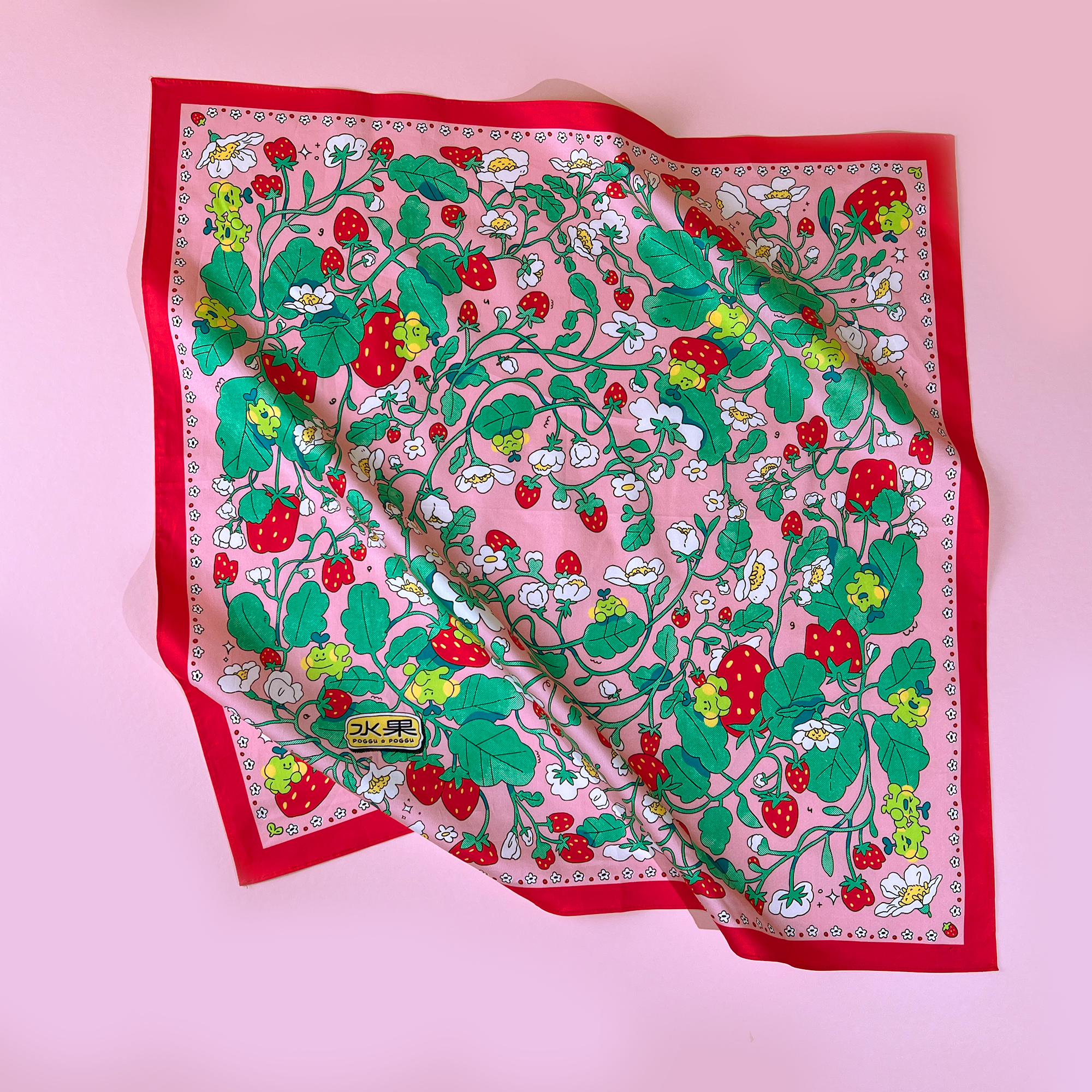 pogpals - Wholesale Bandana - Women's - Strawberry Froggy ✿ Bandana1