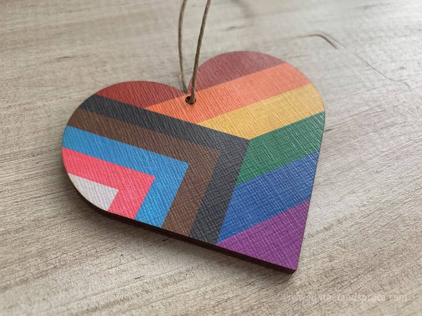 Juniper & Spruce - Wholesale Ornament - Inclusive Pride Heart Ornament Magnet3