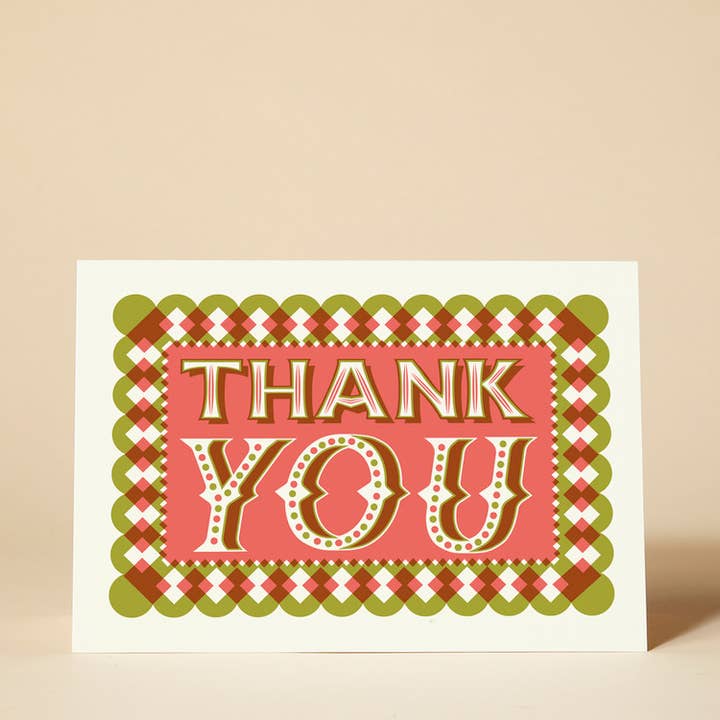 Thank You Greeting Card for wholesale by Pressed and Folded