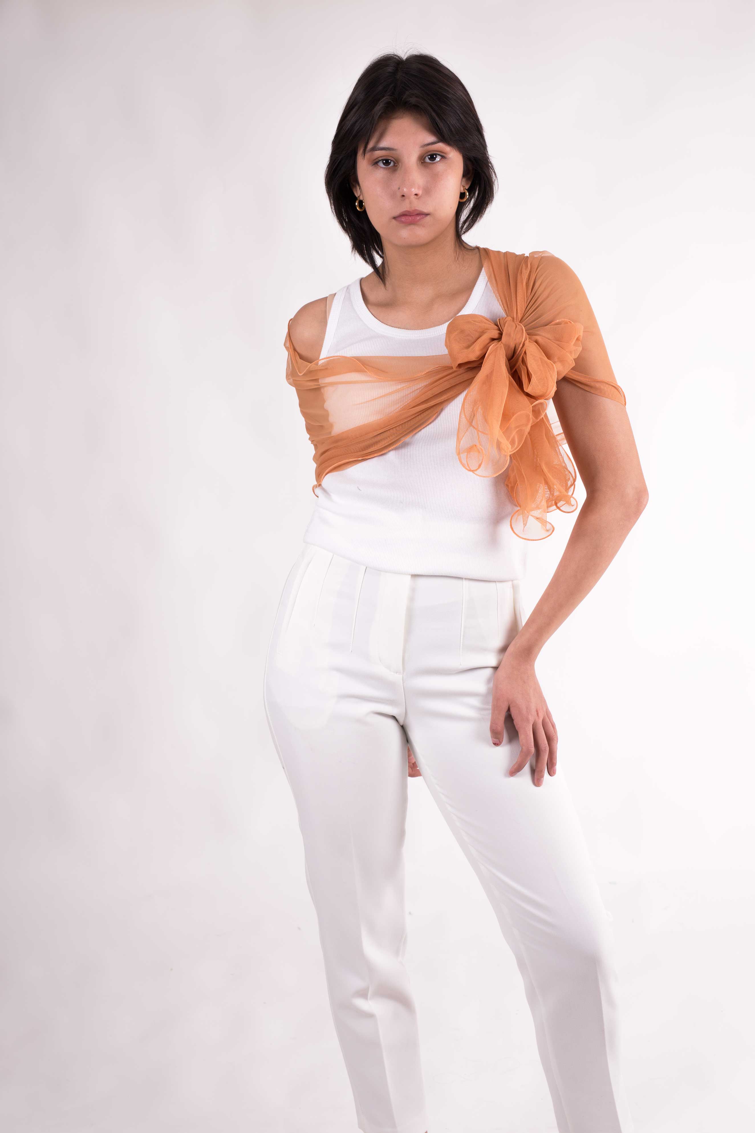 MR Complements - Vente Écharpe – femme - Châle en tulle grande taille aux bords ondulés82