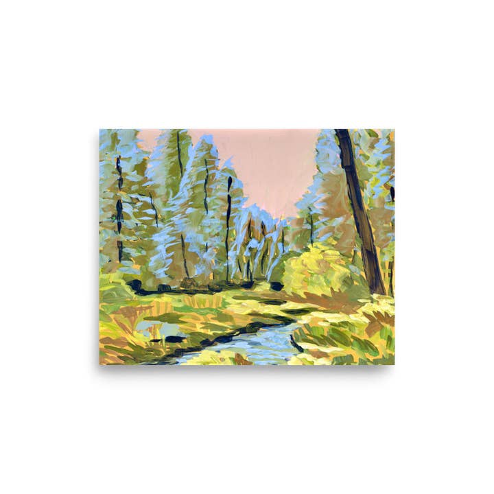 Colorado River Landscape Print | Modern Abstract Painting | Nature Inspired Wall Art | Southwest Aesthetic Decor | Original Artwork for wholesale by El Baker Art