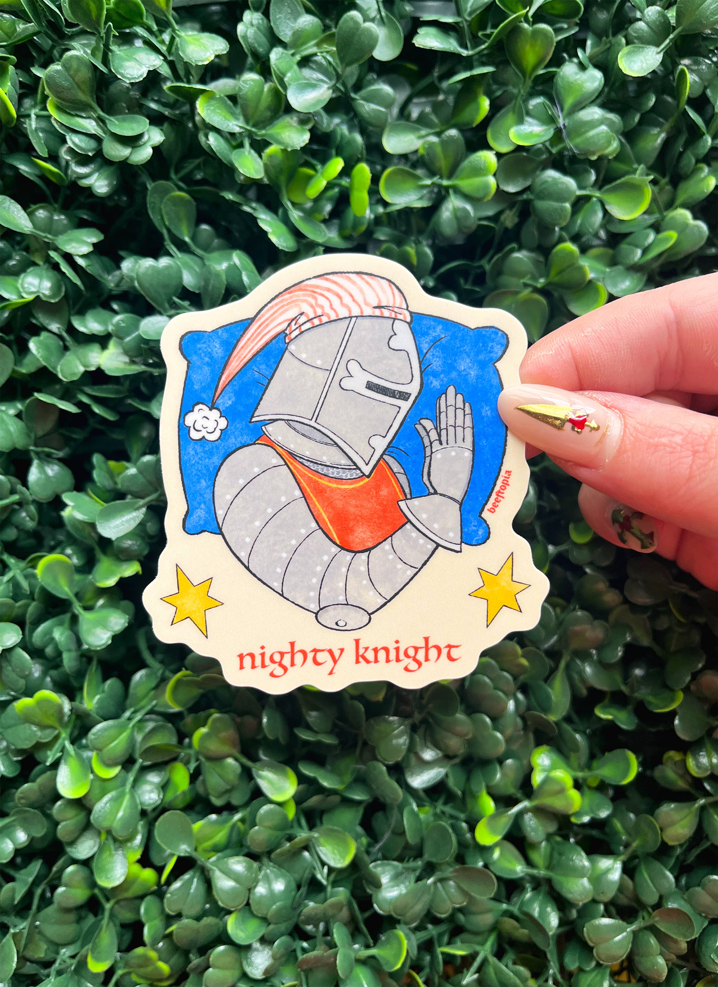 Beeftopia – wholesale Sticker – Nighty Knight Medieval Waterproof Vinyl Sticker2