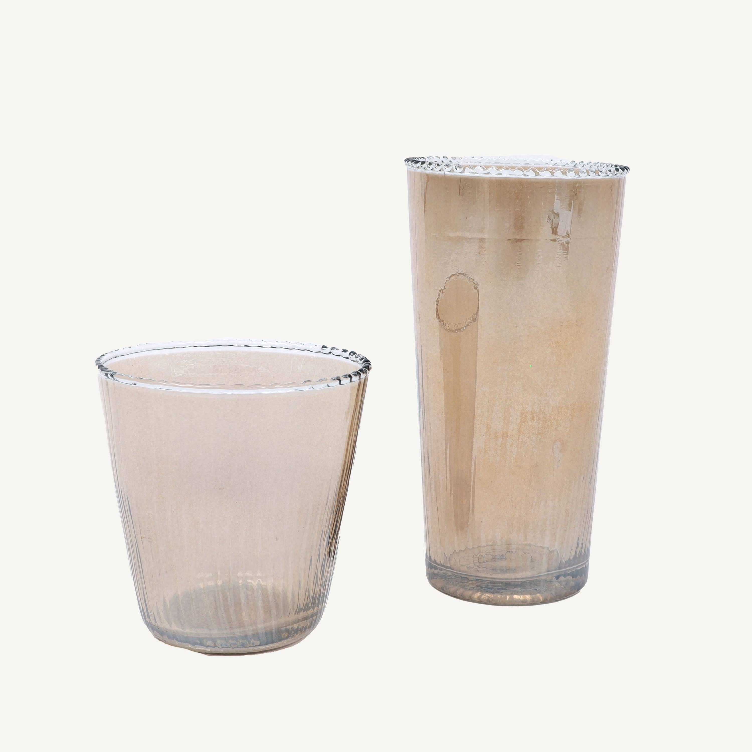 Civil Alchemy – Engroshandel Drikkeglas/kop – Ribbet glas Mellembrun1