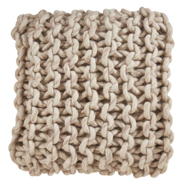 Saro Lifestyle - Wholesale Throw/Decorative Pillow - Chunky Cable Knit Design Accent Cushion Wool Throw Pillow4