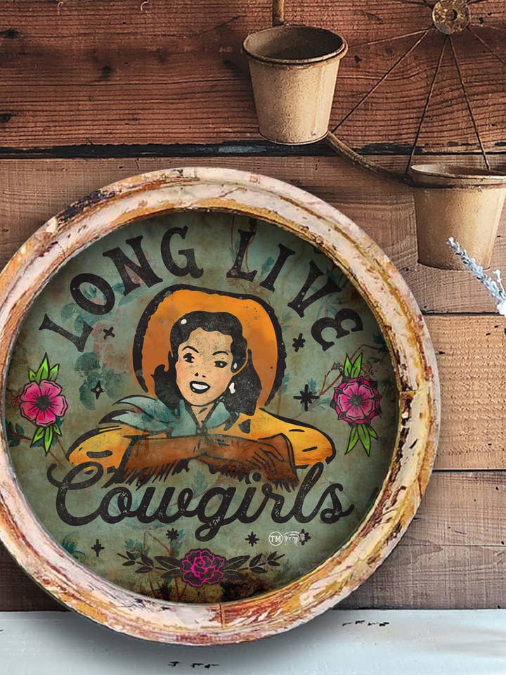 Viva las vaqueras - Obra circular para venta al por mayor de TroubleMaker Trading Company