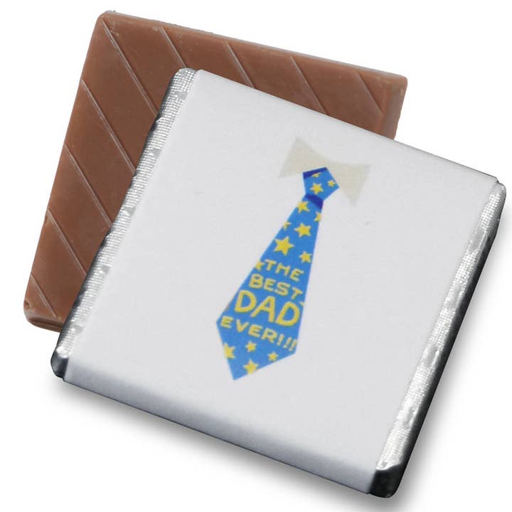 UK ONLY. Milk Choc Neapolitans-"The Best Dad Ever" for wholesale by Hames Chocolates