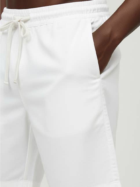 HB White HB-10-77 (Men's Linen blend Short (White)) for wholesale on Faire1