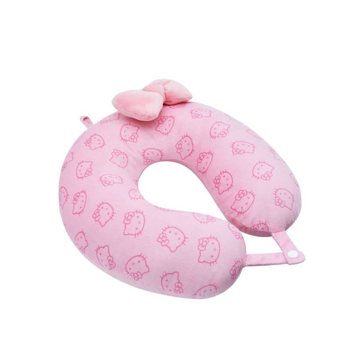 Hello Kitty Travel Neck Pillow Pink for wholesale on Faire