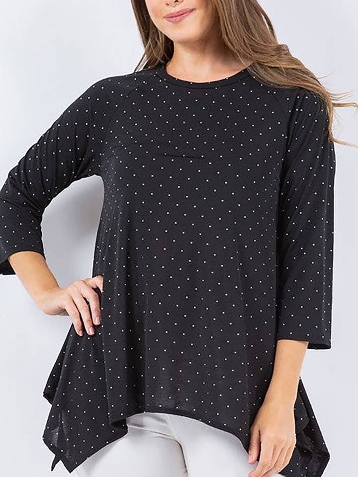 Tunika med asymmetrisk fåll och nedhasade axlar för wholesale av ROUSSEAU