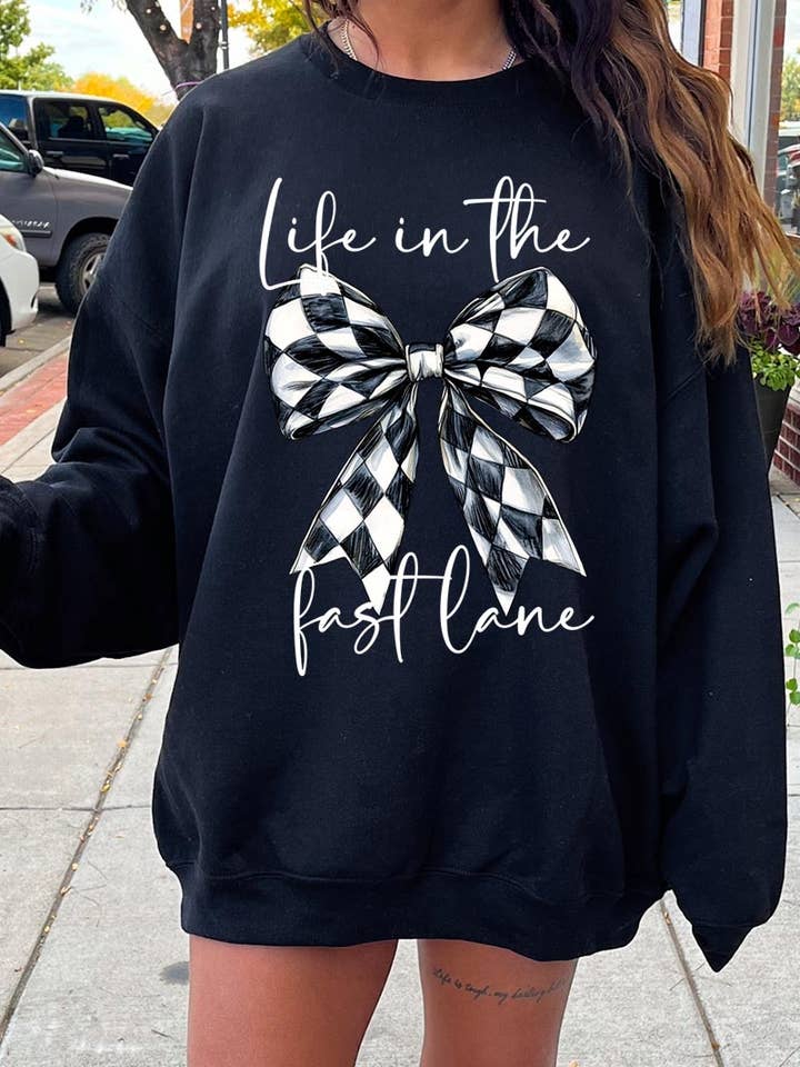 Livet i Snabbfilen Tävlingsdag Grafisk Sweatshirt för wholesale av COLORBEAR