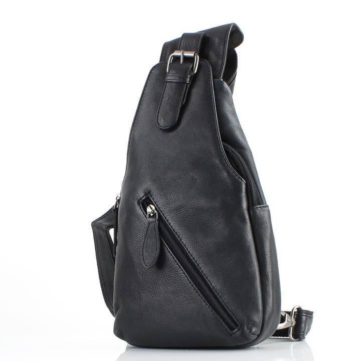Leather Impressions Inc - Wholesale Crossbody Bag - Unisex - Leather sling bag, Minimalist crossbody chest bag AB176712
