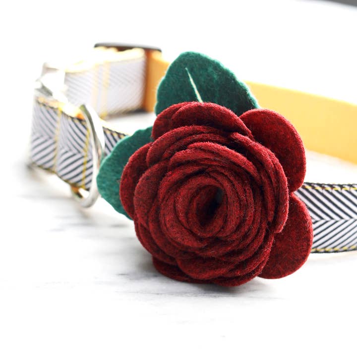 Mimi Green - Wholesale Pet Collar - Dog - Dog Collar Rose Flower