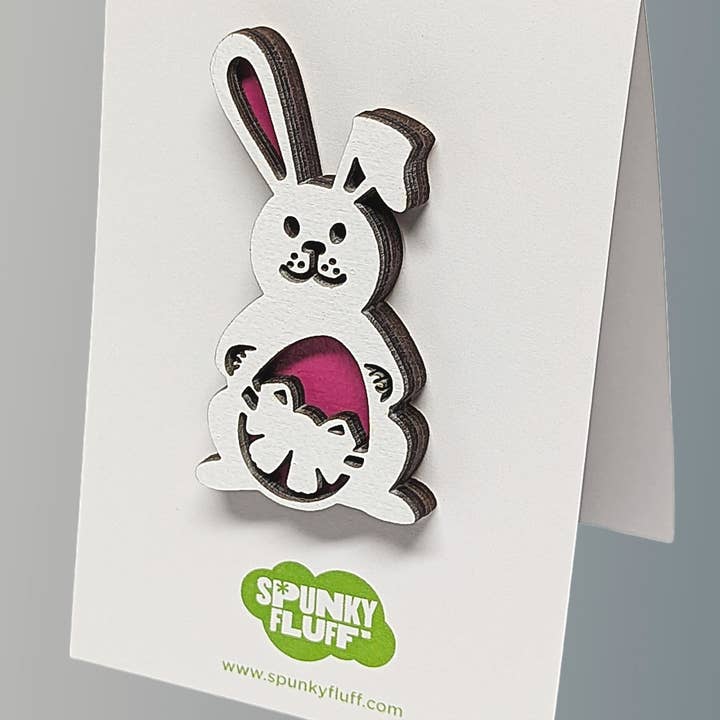 Easter Bunny Layered Magnet for wholesale by Spunky Fluff