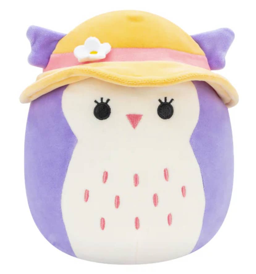 Authentic Street Signs – Peluche - Crianças e bebés por atacado – Pelúcia Squishmallow 12" Holly a Coruja com Chapéu de Balde