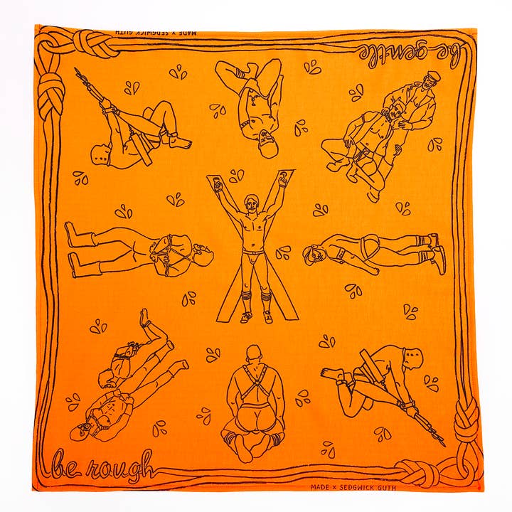 Made X Cruise – Großhandel Bandana – Unisex – Be Gentle Be Rough Halstuch (Regenbogenfarben)1