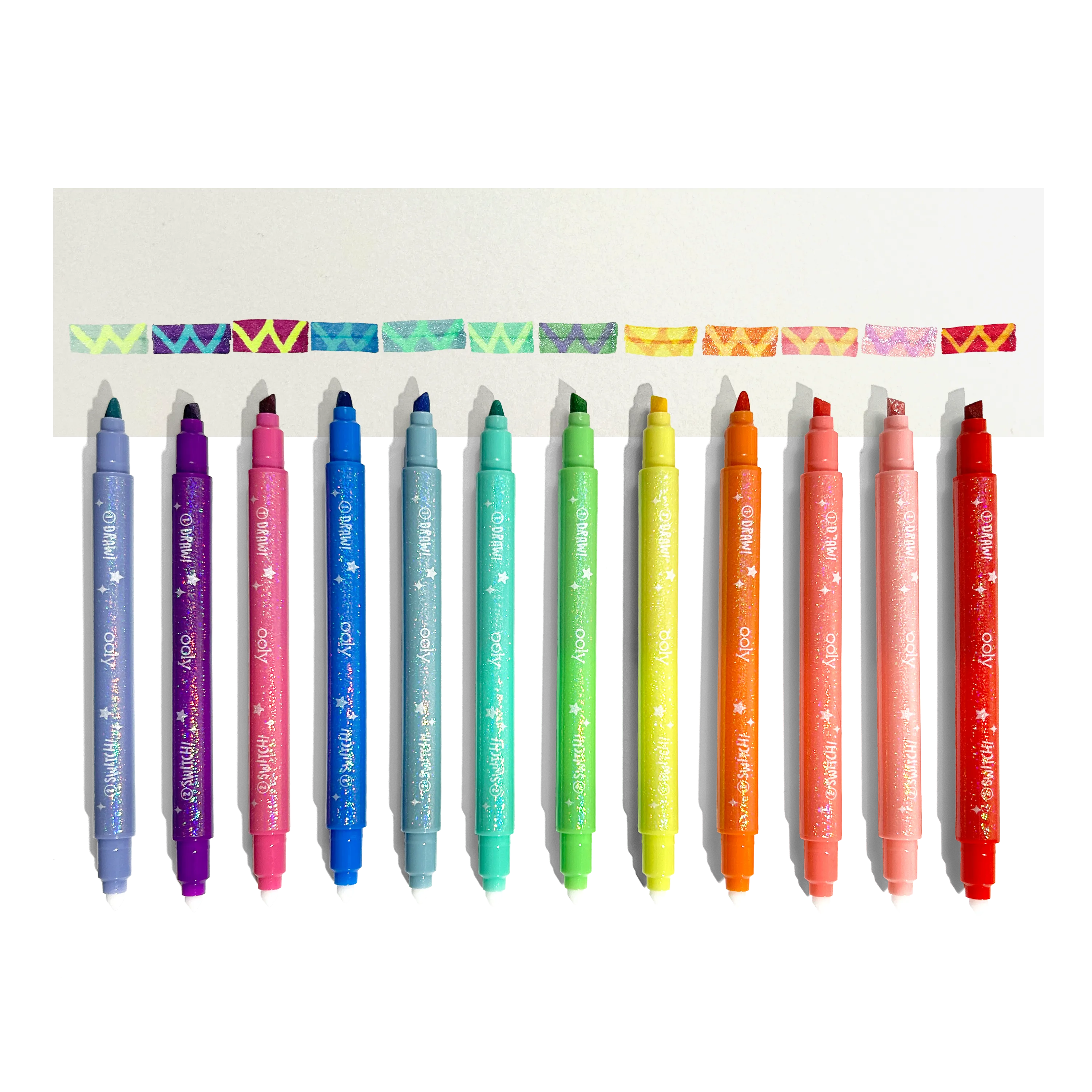 OOLY - Wholesale Markers - Kids & Baby - Switch-eroo!: Sparkle Glittery Color-Changing Markers (Set o5