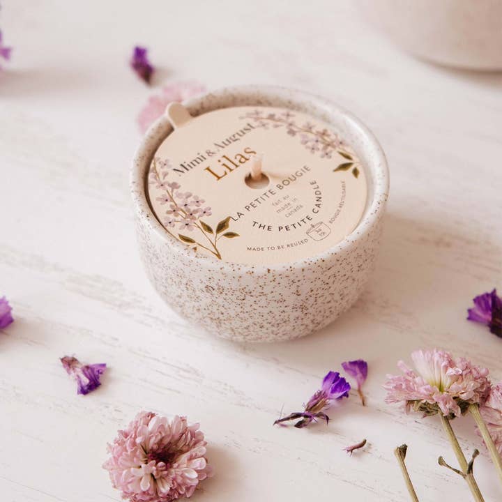 Mimi & August - Wholesale Travel Candles - Lilac - Reusable Soy Scented Candle - 3 oz