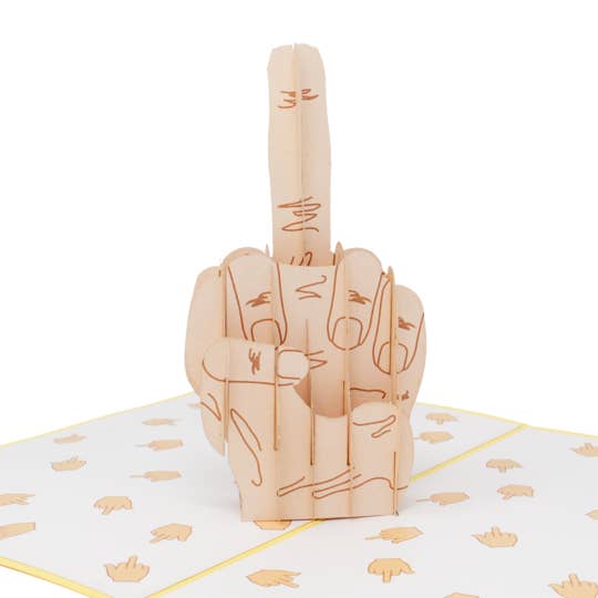 Dirty Pop Cards - Wholesale Everyday Greeting Card - Hey, F* You Funny 3D Pop-Up Rude Insult Greeting Card