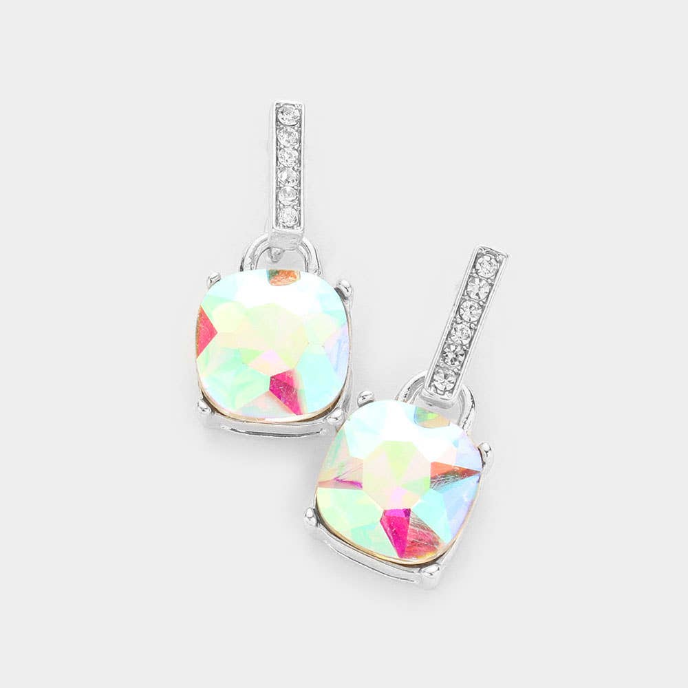 Sensibling Corp. - Wholesale Dangle Earrings - Cushion Square Stone Dangle Evening Earrings22