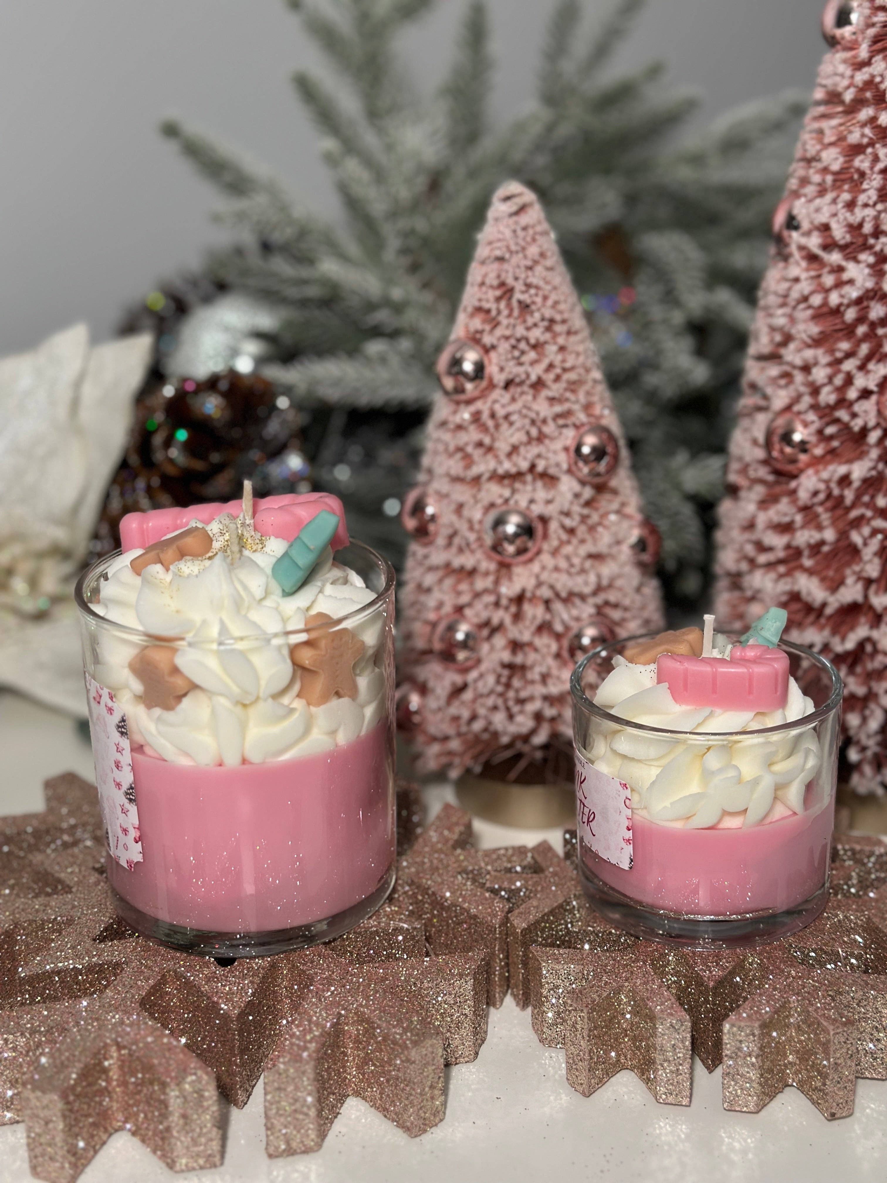 Sugar Candle - Wholesale Jar/Filled Candle - Pink Winter Candle: Soy Wax, Handmade, Gift & Retail Ready9