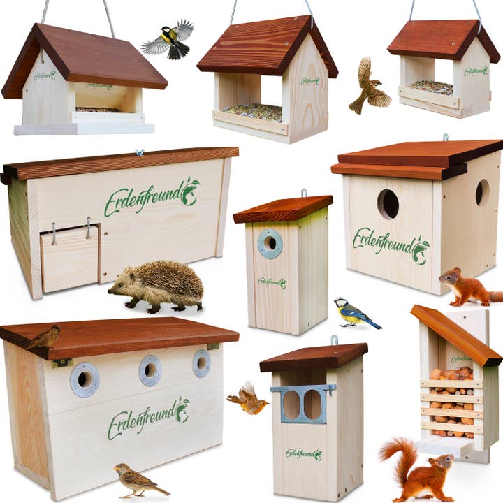 Erdenfreund – Großhandel Vogelfutterspender – ERDENFREUND® Eichhörnchen Futterhaus