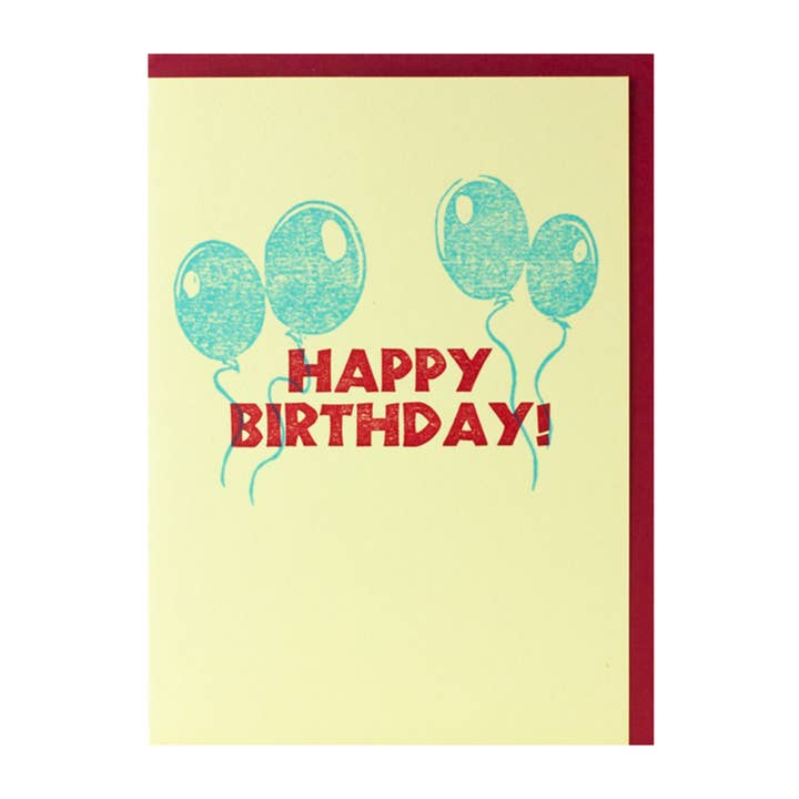 Feliz cumpleaños (no te ahogues...) — Boozy Birthday Letterpress para venta al por mayor de Bruno Press