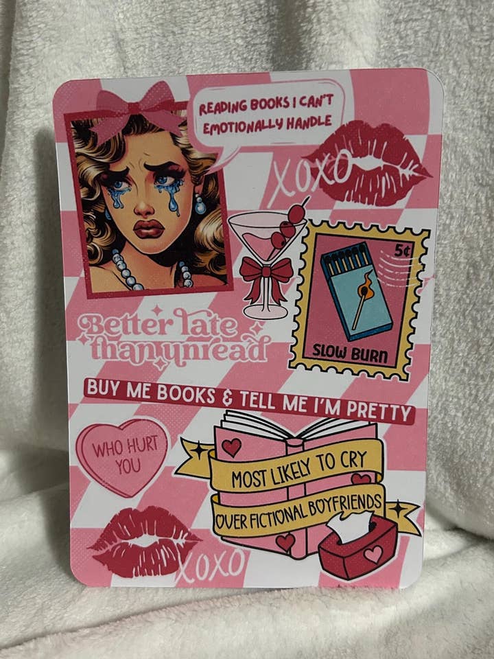 De glam reader sticker stijl kindle e-reader inzetkaart voor doorzichtige hoes, kindle accessoire decoratie, kindle, paperwhite, oasis 12e generatie voor wholesale door Bookbestiesuk