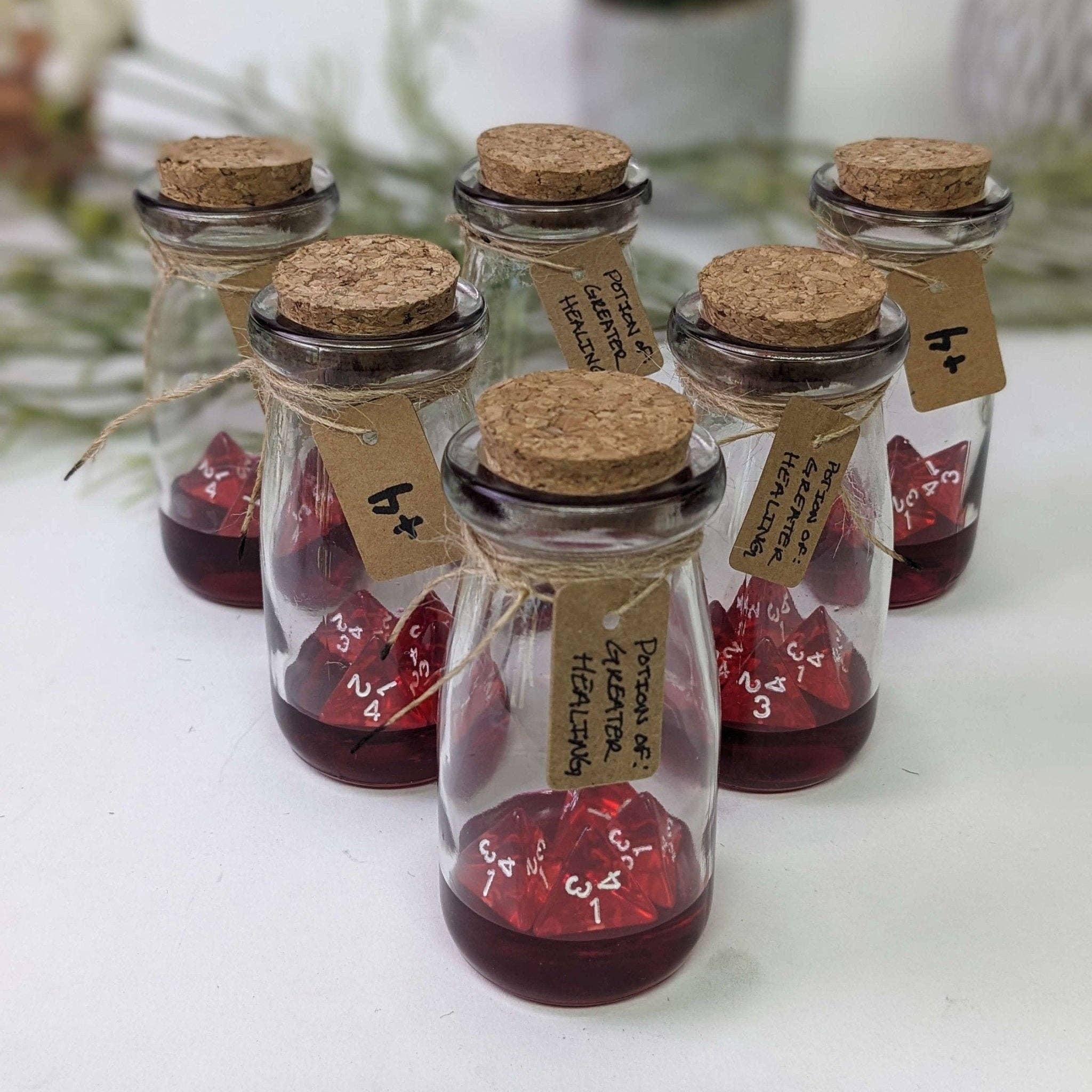 EBONWOOD - Wholesale Dice - D&D healing potions - DnD Gift - DnD Prop - Healing Potion - TTRPG Gift - Dungeons and Dragons Healing Potions - Variety Pack2