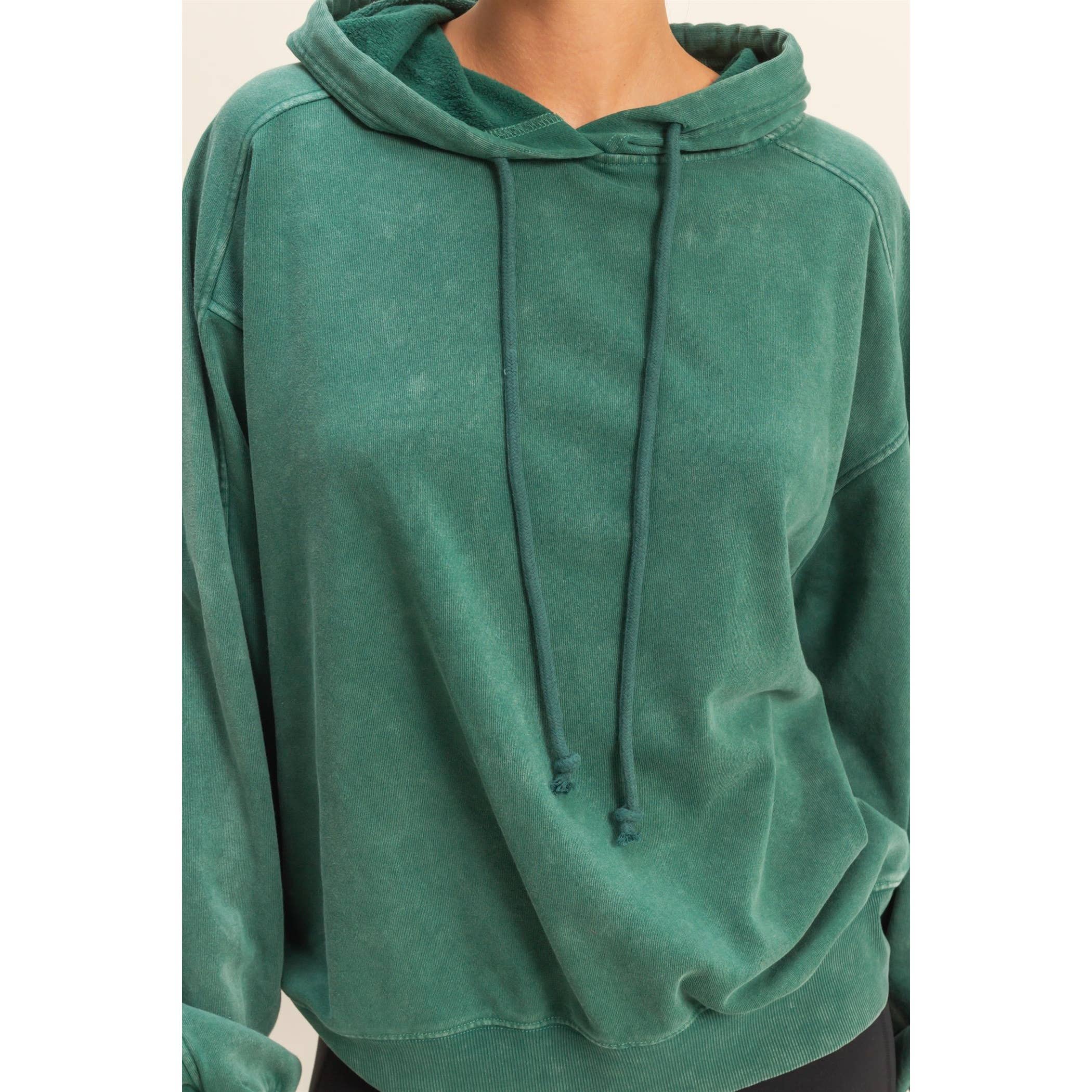 Double Zero - Wholesale Hoodie - Women's - Mineral Washed Seam Detail Hoodie20