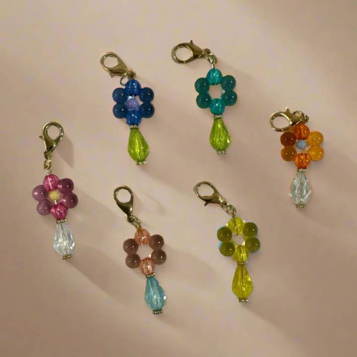 My Girl in LA - Wholesale Individual Charm/Pendant - Acrylic Flower Lobster Clasp Bag Charm0