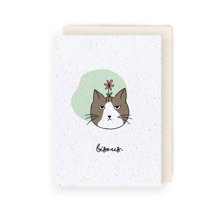 Plantenkaart - Cat Bisous voor wholesale door Papier Fleur