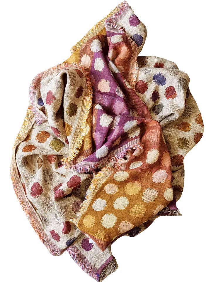 SPOT MIXED WOOL BLEND MULTI COLOUR SCARF for wholesale by Salisa Scarves