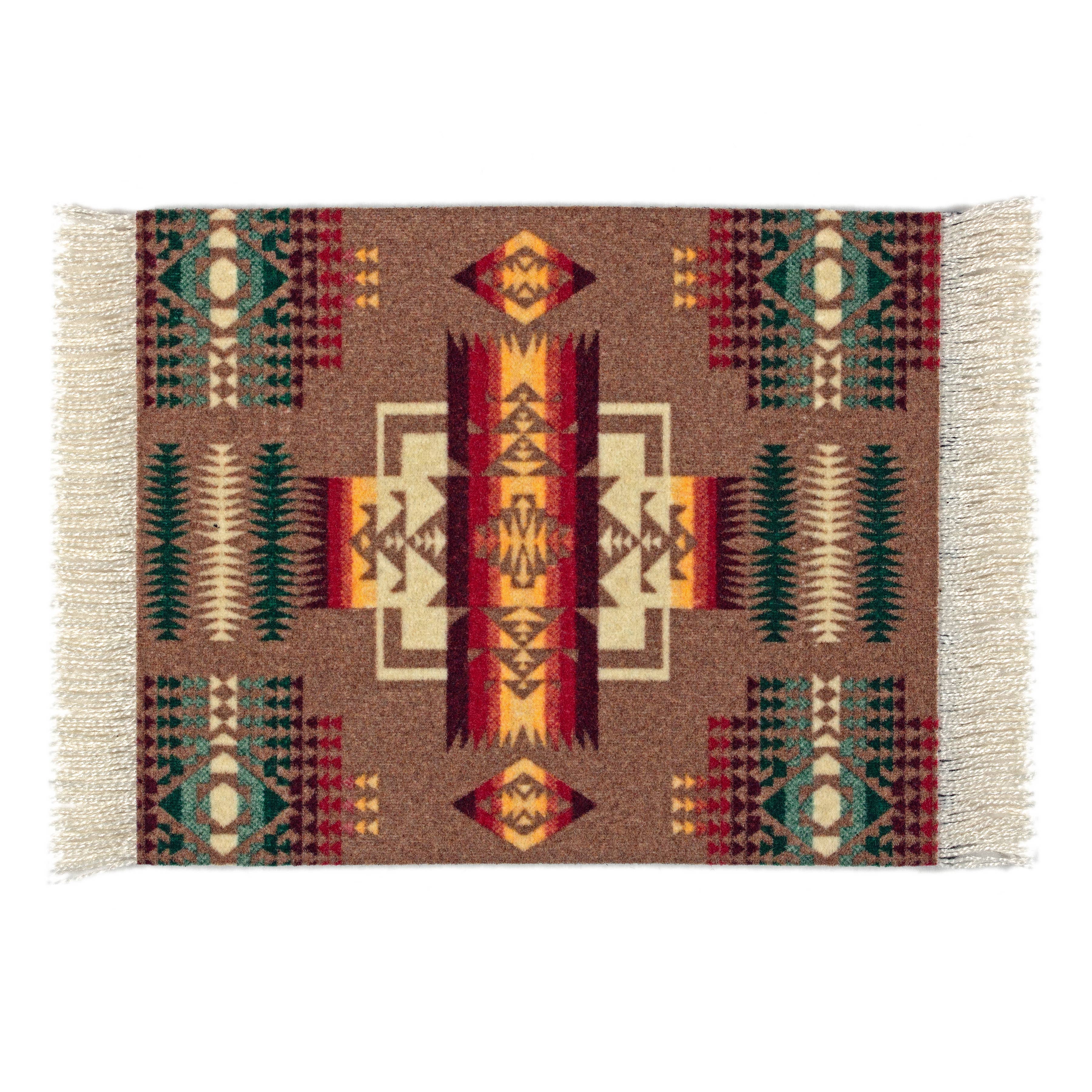 Mouse Rug - Wholesale Coasters - 4 Pc CoasterRug Set Pendleton Chief Joseph Khaki1