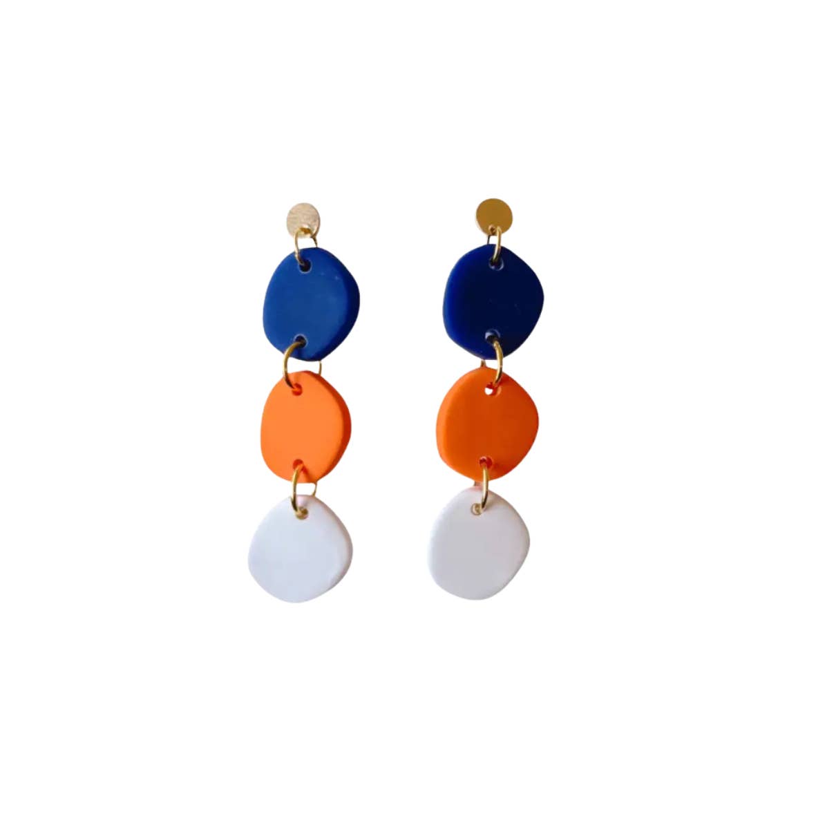 Sweet Tree - Wholesale Dangle Earrings - Florida Blue and Orange Earrings | Game Day, Gifts