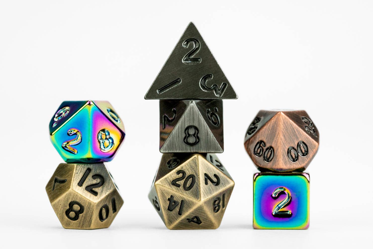 FanRoll by Metallic Dice Games – wholesale Tärning – Mystery Misfit Mini Metal Polyhedral Tärningsset5