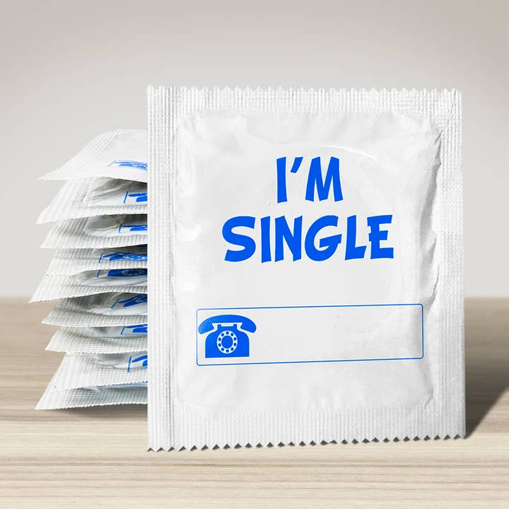 Préservatif : Préservatif : I'm single blue pour la vente par CALLVIN EU
