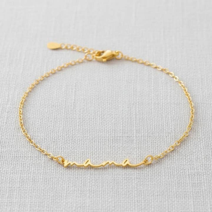 Stainless Steel Mama Pendant Bracelet for wholesale by scentll jewelry