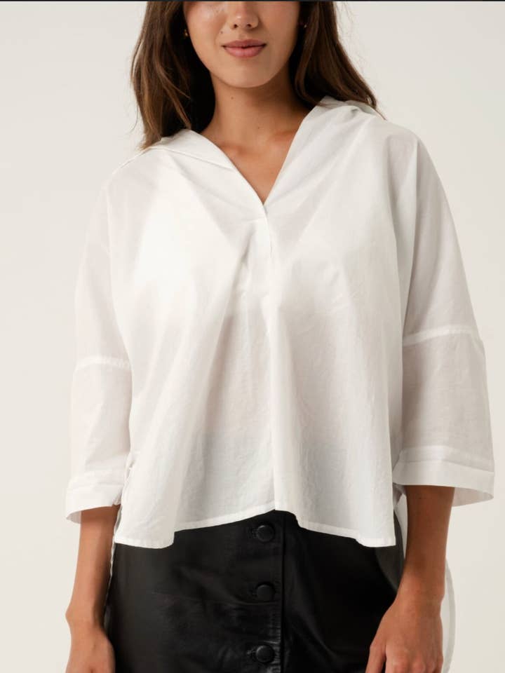 Poppy Off White Shirt for wholesale by AMIRA Collective